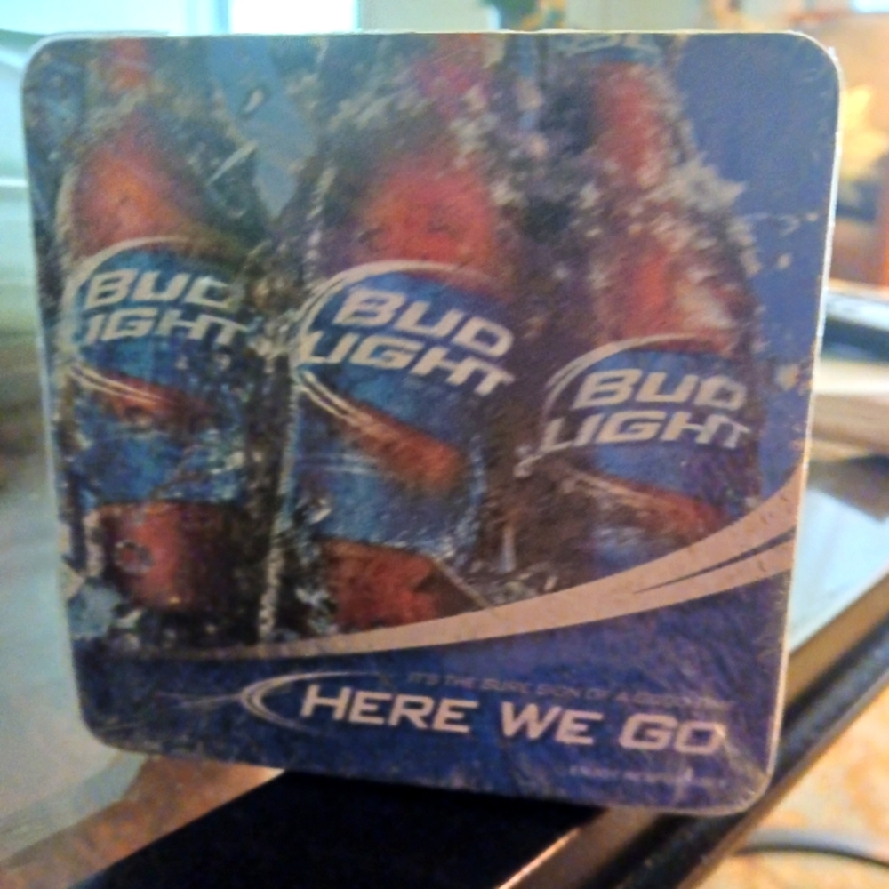 Vintage Bud Light coasters Full sleeve 120ct New old stock Double sided graphics